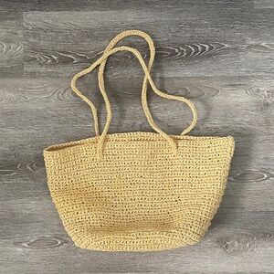 Handcrafted Raffia Crochet Tote Bag 🏝️